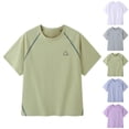 thumbnail image 1 of SROBPTY Boys Summer Short Sleeve Tops Print Loose Lightweight Crew Neck Tee Shirts for Outdoor Wear 8-16 Years, 1 of 4