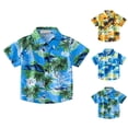 thumbnail image 1 of SROBPTY Boys Summer Short Sleeve Tops Print Sweet Lightweight Collared Tee Shirts for Beach Wear, 1 of 4