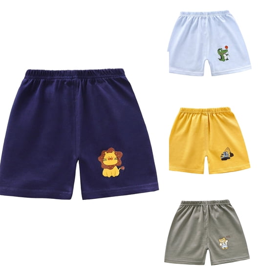 SROBPTY Boys and Girls 0-8 Years Print Elastic Waist Casual Summer Shorts for Kids