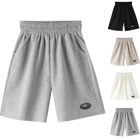 SROBPTY Boys and Girls 9-16 Years Solid Knit Shorts Casual Knee Length