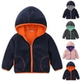 thumbnail image 1 of SROBPTY Child Boys Girls Jacket Solid Zip Up Hooded Long Sleeve with Hidden Pockets, 1 of 5