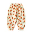 thumbnail image 1 of SROBPTY Child Boys Girls Pants Print Elastic Waist Cuffed Trousers with Print for 1-6 Years, 1 of 3