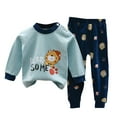 thumbnail image 1 of SROBPTY Child Boys Set Print Crew Neck Long Sleeve Shirts Long Pants, 1 of 4