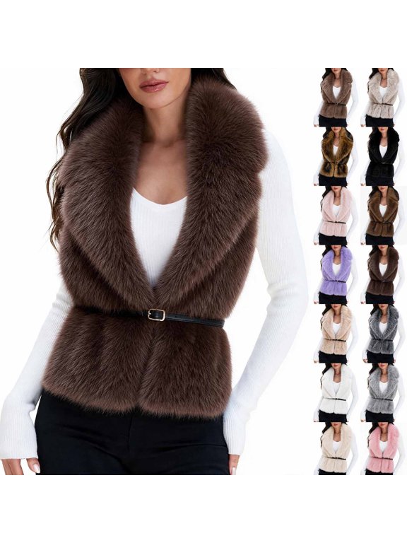 Fall Winter Women Sleeveless Duster Waistcoat Open Front Solid Outerwear