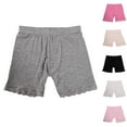 thumbnail image 1 of SROBPTY Girls 1-13 Years Solid Soft Lace Safety Shorts for Kids Beige, 14-15 Years, 1 of 4