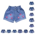 thumbnail image 1 of SROBPTY Girls 2-7 Years Denim Shorts Casual Outdoor Wear for Kids, 1 of 5