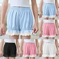 thumbnail image 1 of SROBPTY Girls 4-16 Years Solid Safety Ruffled Shorts Lightweight Summer Wear Blue, 8-9 Years, 1 of 5