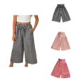 thumbnail image 1 of SROBPTY Girls Fall Winter Pant Plaid Linen Wide Leg for Daily Use 12Months-12Years, 1 of 5