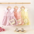 thumbnail image 1 of SROBPTY Girls Summer Dress Print Sweet Lightweight Crew Neck Sleeveless Sundress with Purse for Outdoor Wear 6 Months -3 Years, 1 of 5
