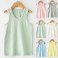 thumbnail image 1 of SROBPTY Toddler Girls Tank Tops Solid Crew Neck Soft Basic Camisole Summer Shirts, 1 of 5