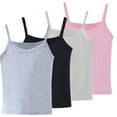 thumbnail image 1 of SROBPTY Toddler Girls Tank Tops Solid Soft Breathable Crew Neck Camisole Summer Shirts, 1 of 5