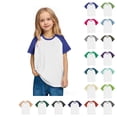 thumbnail image 1 of SROBPTY Kids Boys and Girls 3-14 Years Short Sleeve Round Neck Solid Raglan Sleeve Casual Tshirt Top, 1 of 5