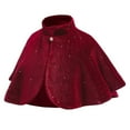 thumbnail image 1 of SROBPTY Kids Girls Fall Jackets Solid Short Cape, 1 of 4
