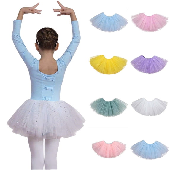 SROBPTY Little Girls Skirts Print Sequin Elastic Waist for 3-13 Years