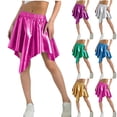 thumbnail image 1 of SROBPTY Little Girls Skirts Solid Shiny Pleated for 7-12 Years, 1 of 5