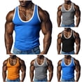 thumbnail image 1 of SROBPTY Mens Summer Shirts, Tank Top for Men, Mens Solid Color Casual Crew Neck Workout Sleeveless Under Shirts Gray,XXL, 1 of 5
