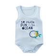 thumbnail image 1 of SROBPTY Newborn Boys Girls Print Sleeveless Romper for 0-24 Months Summer Light Blue, 0 Months, 1 of 2