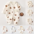 thumbnail image 1 of SROBPTY Newborn Boys Girls Rompers Print Long Sleeve Jumpsuit, 3-6 Months, 1 of 3