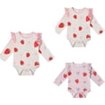 thumbnail image 1 of SROBPTY Newborn Girls Rompers Print Long Sleeve Jumpsuit, 1 of 5