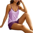 thumbnail image 1 of SROBPTY Pajama Set for Womens Print Crew Neck Sleeveless Tops Sleepwear Shorts, 1 of 5
