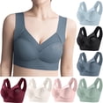 thumbnail image 1 of SROBPTY Plus Size Bras for Women, Womens Everyday Bras, Women No Steel Ring Side Shaping Lace Wireless Everyday Daily Bra Black,XXL, 1 of 5