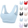 thumbnail image 1 of SROBPTY Plus Size Bras for Women, Womens Everyday Bras, Women Seamless Wireless Push Up Gathering Yoga Running Sports Daily Wear Bras Blue,XXL, 1 of 5
