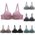 thumbnail image 1 of SROBPTY Plus Size Bras for Women, Womens Everyday Bras, Women Solid Color Underwire Open Back Push Up Comfortable Everyday Bras Blue,XXXL, 1 of 4