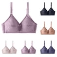 thumbnail image 1 of SROBPTY Plus Size Bras for Women, Womens Everyday Bras, Women Wireless Lace Breathable Supportive Lift Thin Padded Everyday Bra Beige,36/80C, 1 of 5