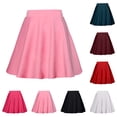 thumbnail image 1 of SROBPTY Skirts for Women Summer Solid A Line Short for Everyday Wear, 1 of 5