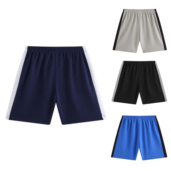 SROBPTY Teen Boys Summer Shorts Solid Loose Breathable Sports Pants for 4-15Y