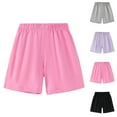 thumbnail image 1 of SROBPTY Teen Girls Summer Shorts Solid Knee Length Breathable Pants for 2-13Y, 1 of 3
