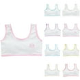 thumbnail image 1 of SROBPTY Kids Girls Bra Solid Seamless Wireless Stretch Breathable Soft for 7-12 Years, 1 of 4