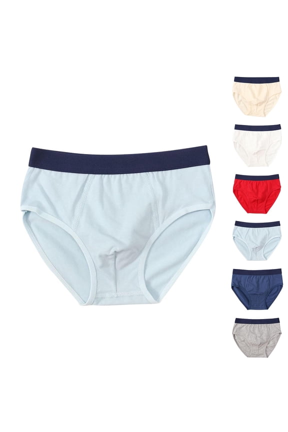 Kids Boys Briefs Solid Breathable Stretch Seamless Panties for 6 Months-10 Years