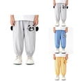 thumbnail image 1 of SROBPTY Toddler Boys Pants Print Straight Leg Soft Elastic Waist Breathable Trousers for 1-3Y, 1 of 5