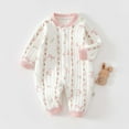 thumbnail image 1 of SROBPTY Newborn Boys Girls Rompers Print Long Sleeve Jumpsuit, 1 of 2