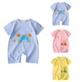 thumbnail image 1 of SROBPTY Newborn Boys Girls Rompers Print Short Sleeve Jumpsuit for 0-20M, 1 of 5