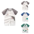 thumbnail image 1 of SROBPTY Newborn Boys Girls Rompers Print Short Sleeve Jumpsuit, 1 of 4