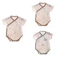 thumbnail image 1 of SROBPTY Newborn Boys Girls Rompers Print Short Sleeve Jumpsuit for 0-18M, 1 of 4