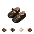 thumbnail image 1 of SROBPTY Toddler Girls Sandals Leather Summer Closed Toe Flat Shoes for 0-3 Years, 1 of 5