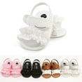 thumbnail image 1 of SROBPTY Toddler Girls Sandals Soft Sole Summer Open Toe Flat Shoes for 6-12 Months, 1 of 5