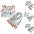 thumbnail image 1 of SROBPTY Toddler Girls Summer Set Print Crew Neck Sleeveless Tops Elastic Waist Short Pants for 0-8Y, 1 of 4
