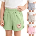 thumbnail image 1 of SROBPTY Toddler Girls Summer Shorts Solid Soft Breathable Pants for 6M-3Y, 1 of 5