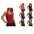 thumbnail image 1 of SROBPTY Womens Tank Tops Solid Cami Straight Neck Shirts for Casual Wear, 1 of 5
