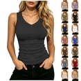 thumbnail image 1 of SROBPTY Womens Tank Tops Solid Sleeveless V Neck Shirts for Daily Wear, 1 of 5