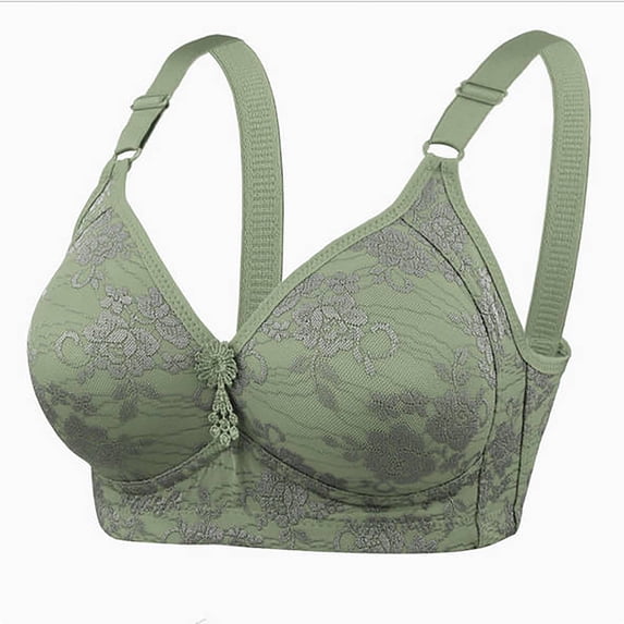 SROBPTY Womens Bras Plus Size Summer Underwear Comfortable Thin Print without Steel Ring Bra