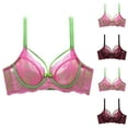 thumbnail image 1 of SROBPTY Womens Everyday Bras Lace No Underwire Push Up Breathable Support Brassiere for Daily Wear, 1 of 5