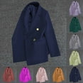 thumbnail image 1 of SROBPTY Womens Jackets, Blazer for Women, Women's Fashion Casual Solid Turndown Collar Long Sleeve Blouse Blazer with Pocket Green,L, 1 of 4