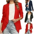 thumbnail image 1 of SROBPTY Womens Jackets, Blazer for Women, Women's Loose Solid Casual V Neck Button Jackets Top Red,M, 1 of 4