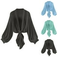 thumbnail image 1 of SROBPTY Womens Jackets, Cardigans for Women, Ladies Long Sleeve Solid Cardigan Jackets Black,M, 1 of 5