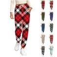 thumbnail image 1 of SROBPTY Womens Pajama Pants for Fall Winter with Pockets Relaxed Drawstring Print Sleepwear, 1 of 5